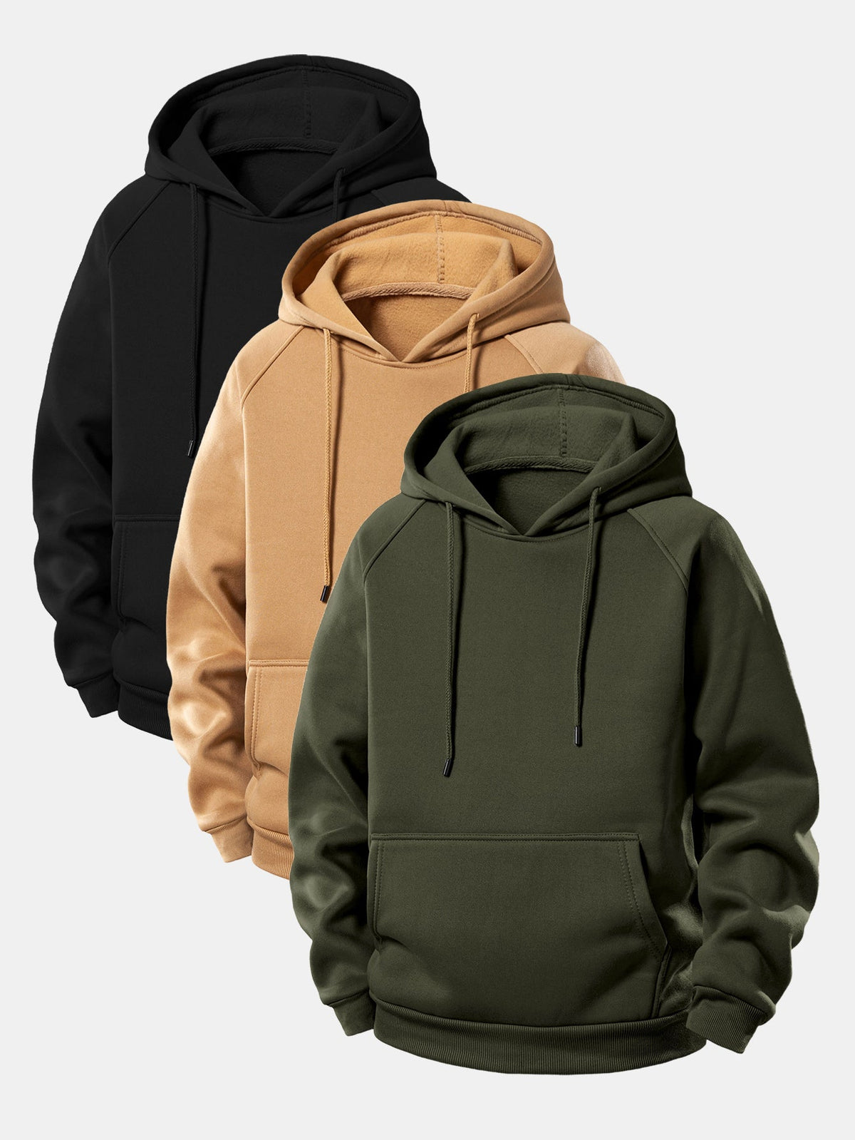 3 Pieces  Basic Hoodies