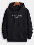 Sweat à capuche en coton avec inscription Paris