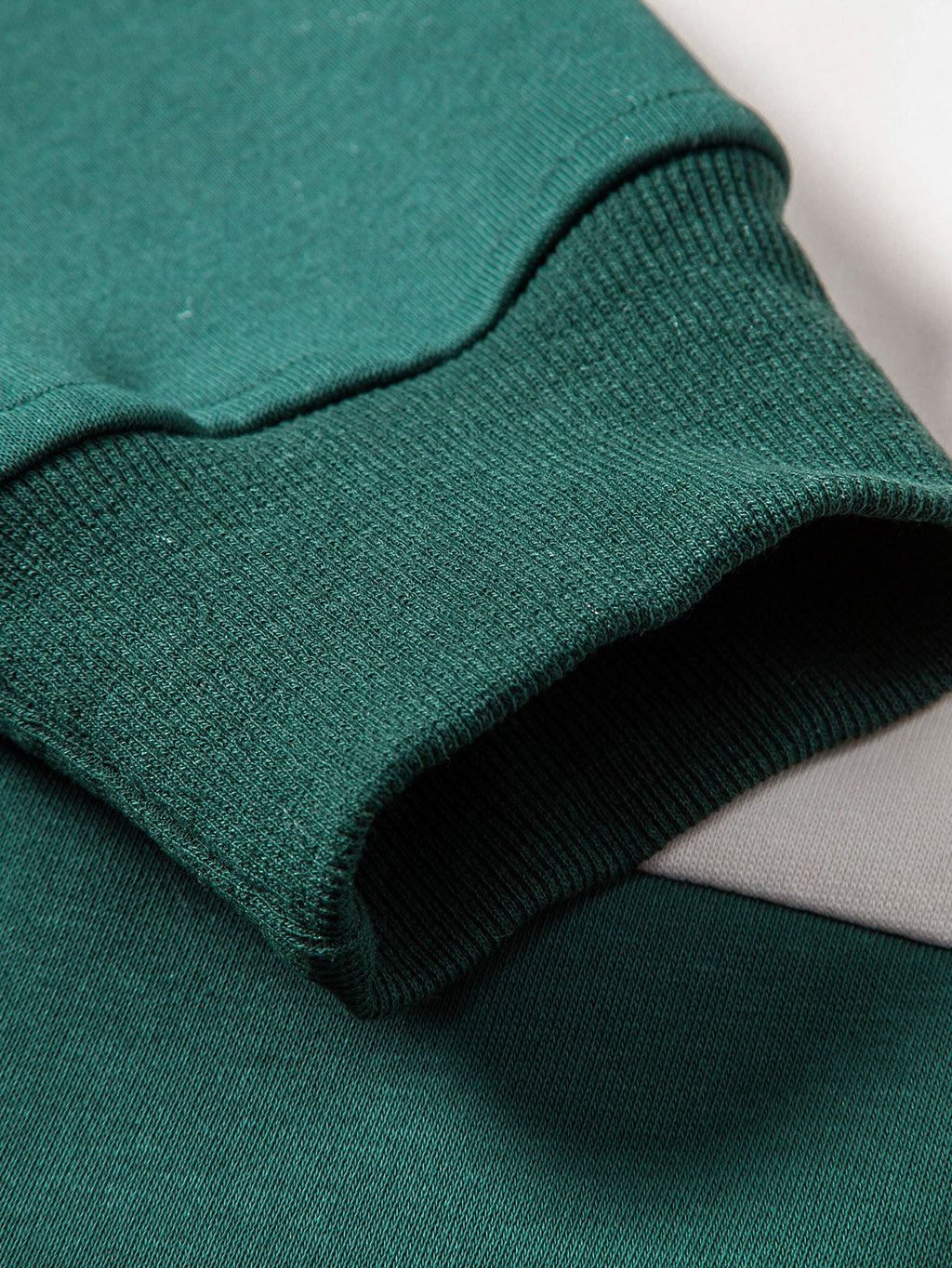 Relax Fit Contrast Zipper Polo Sweatshirt