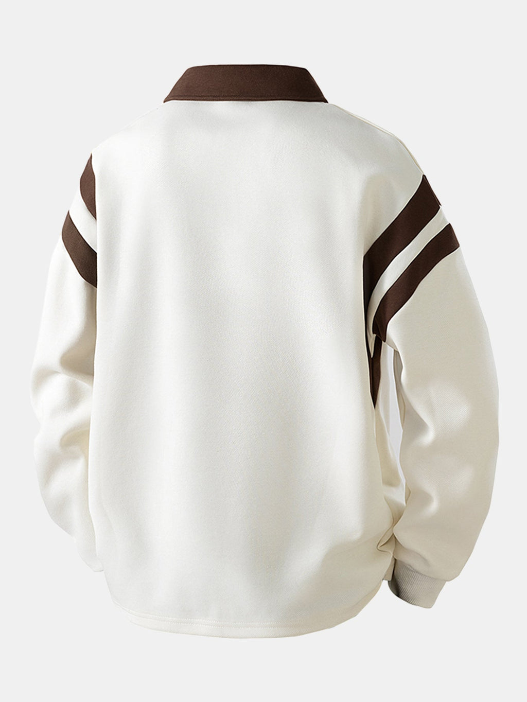 Color Block Zipper Polo Sweatshirt