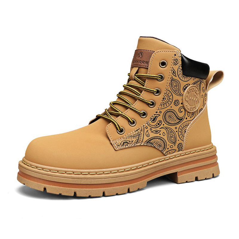 Retro High Top Martin Boots for Men – Outdoor Casual Thick-Soled Design