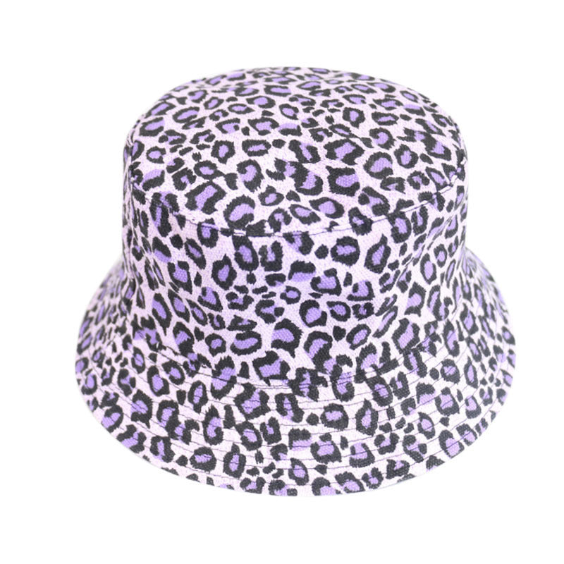 Livingston Leopard Print Double-Sided Cotton Bucket Hat – Wide Brim, Unisex