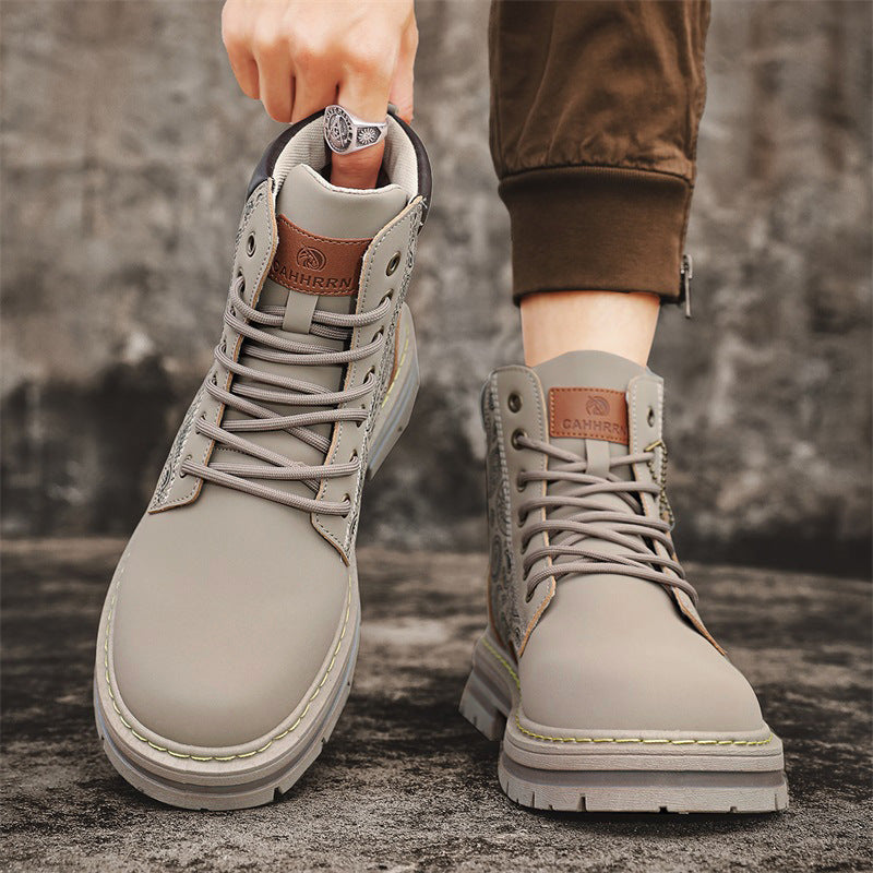 Retro High Top Martin Boots for Men – Outdoor Casual Thick-Soled Design