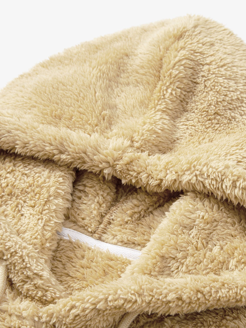 Sudadera con capucha básica de borreguillo