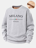Milano Print Teddy Fleece Lined Sweatshirt