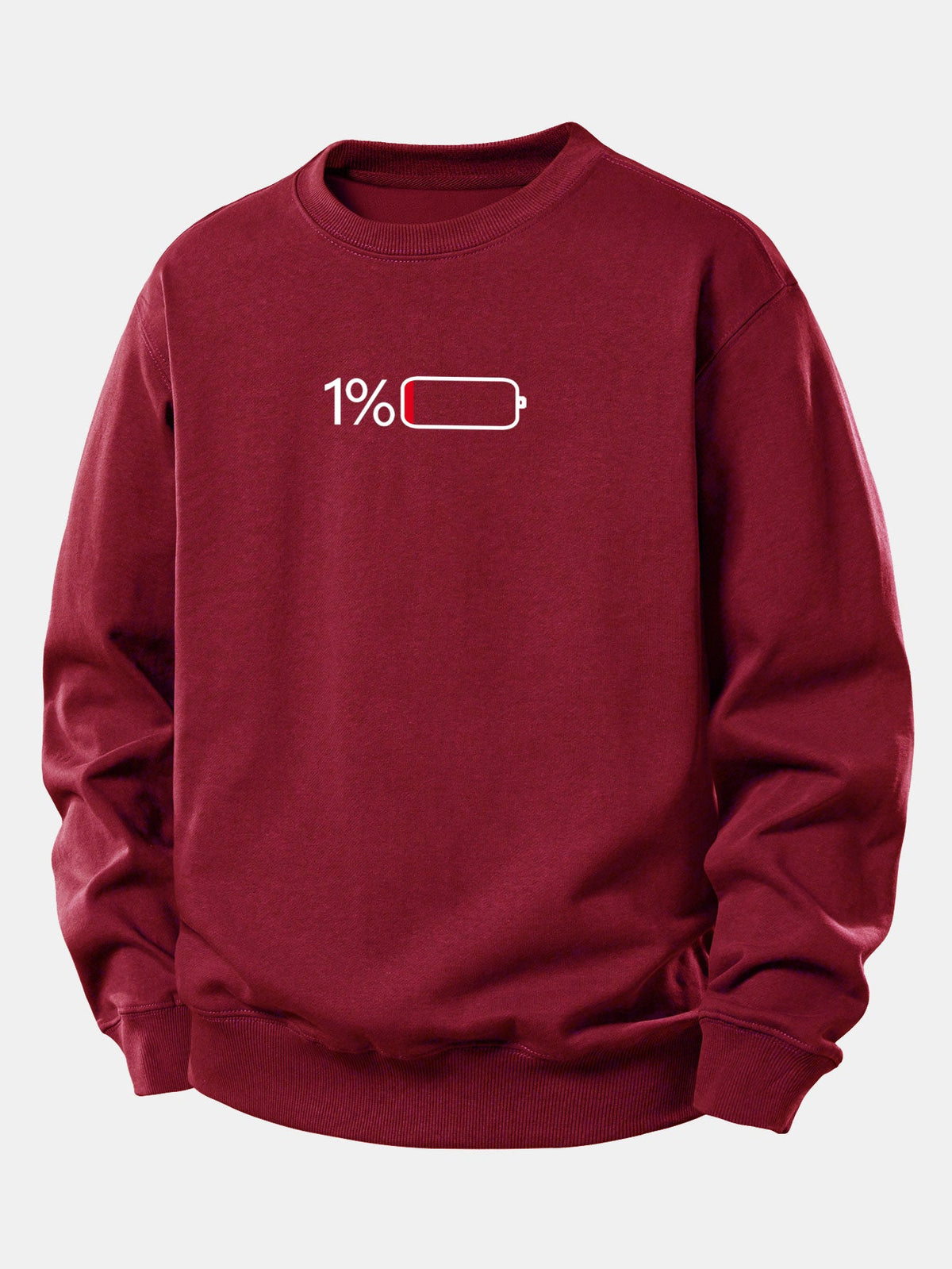 1% Battery Print Relax Fit Sweatshirt