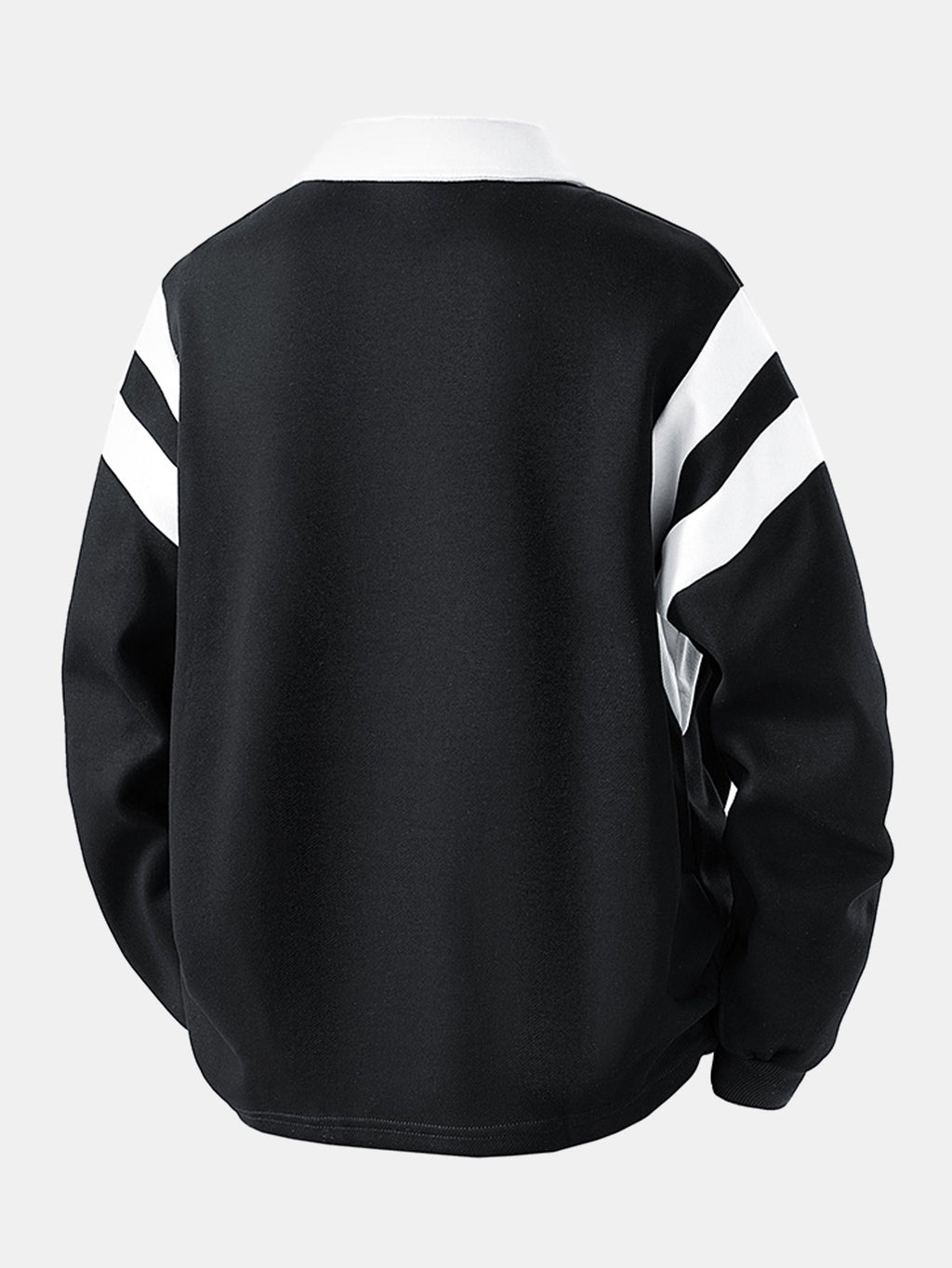 Color Block Zipper Polo Sweatshirt