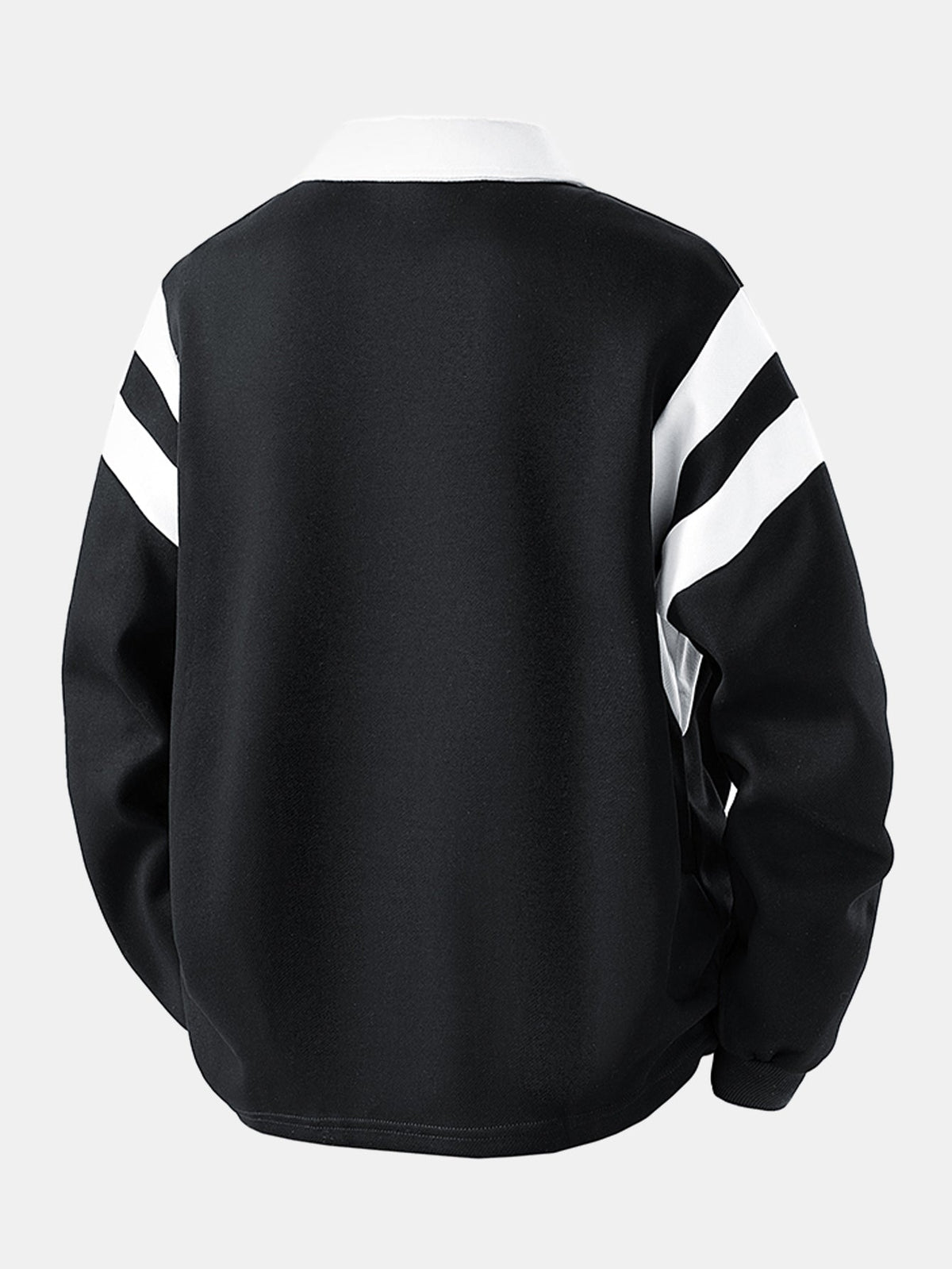 Color Block Zipper Polo Sweatshirt