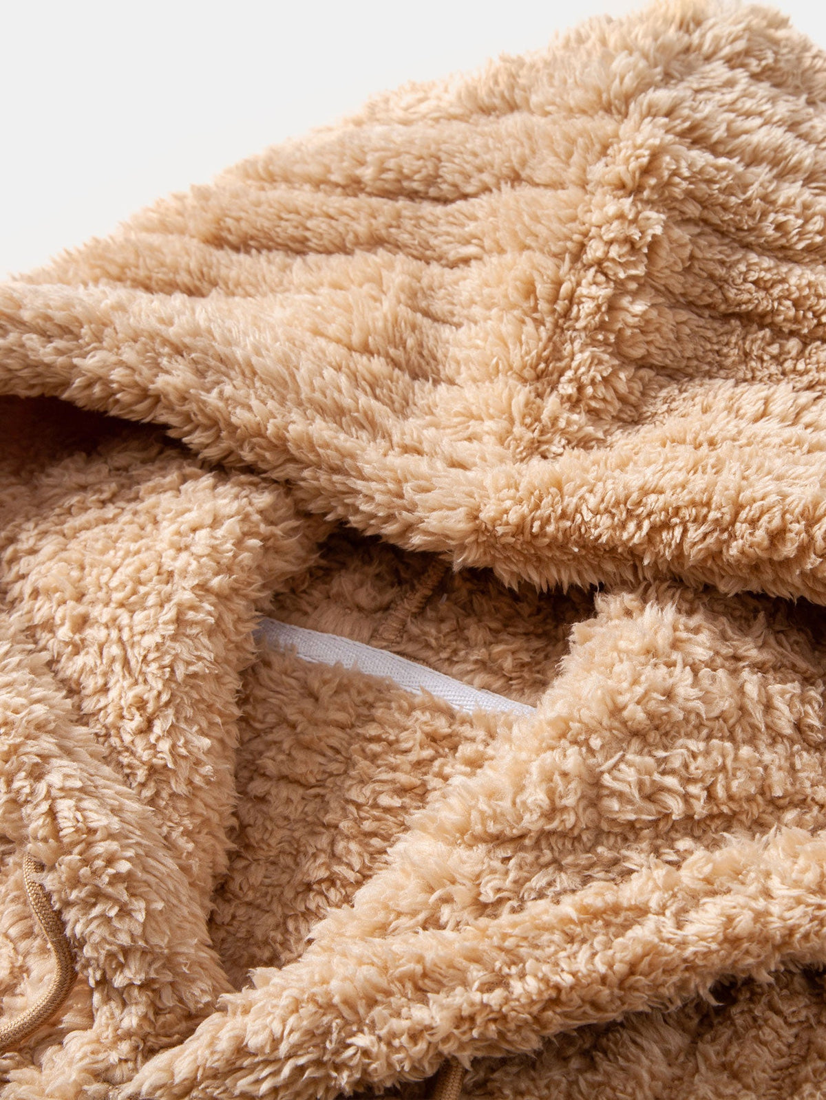Sweat à capuche en polaire teddy avec poche kangourou et rayures