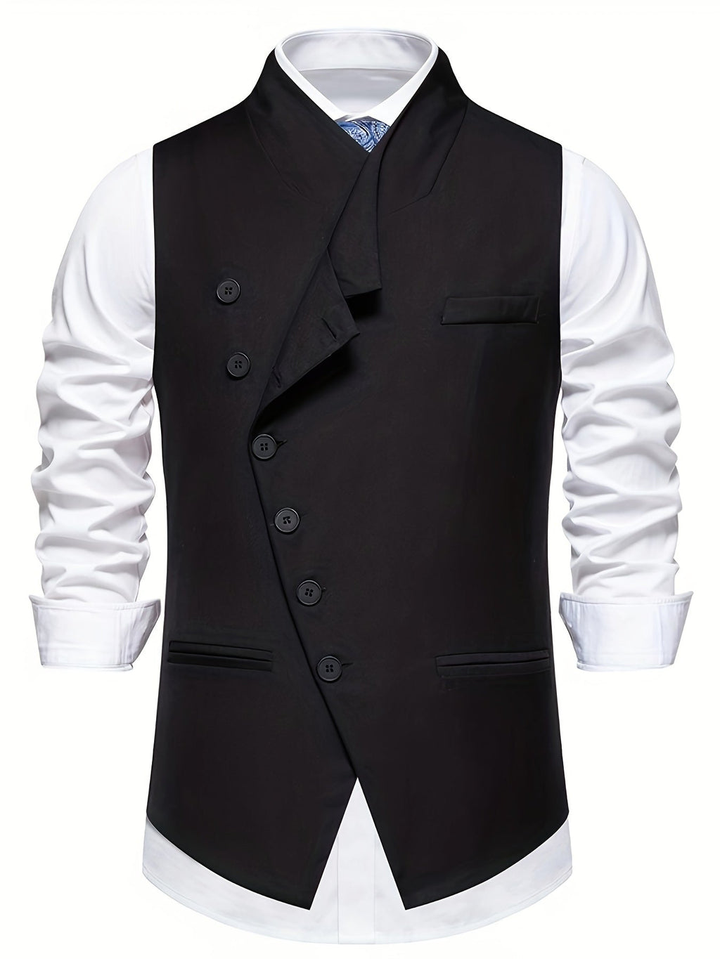 Wallace | Slant-Button Tailored Waistcoat