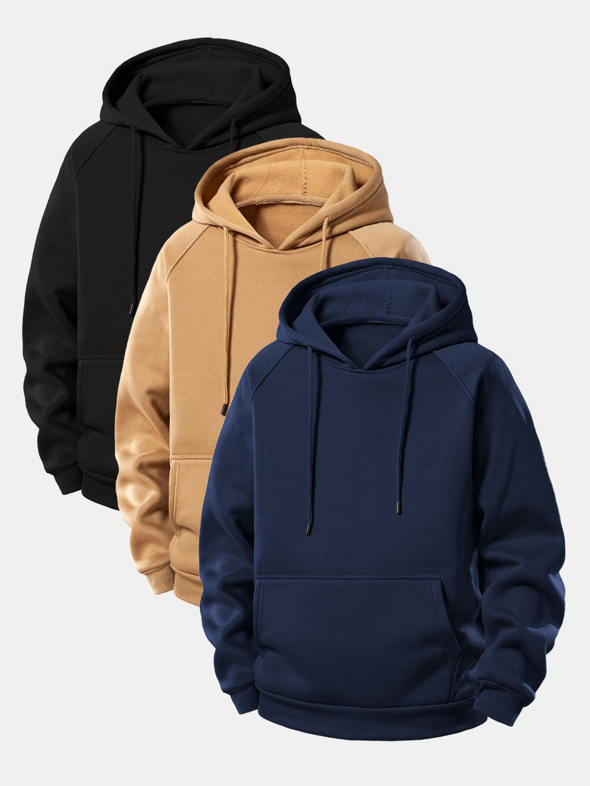 3 Pieces  Basic Hoodies