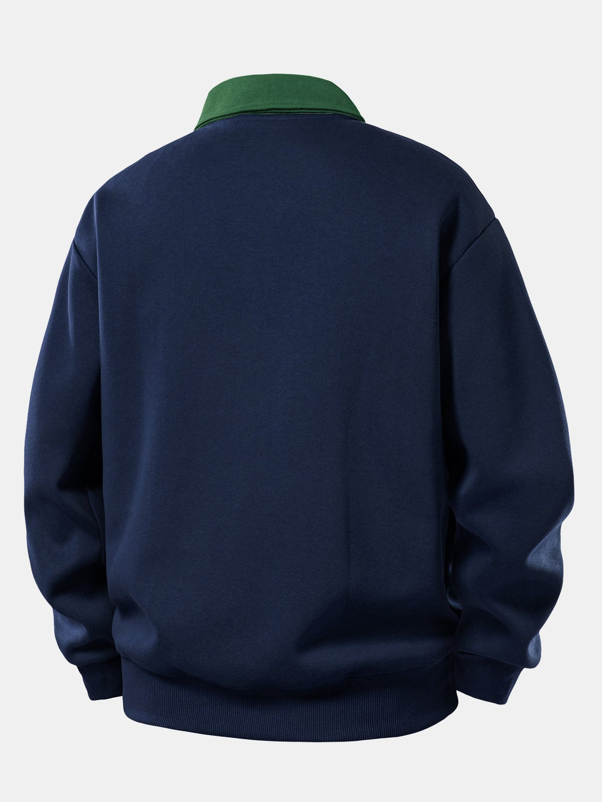 Relax Fit Brasil Print Contrast Polo Sweatshirt