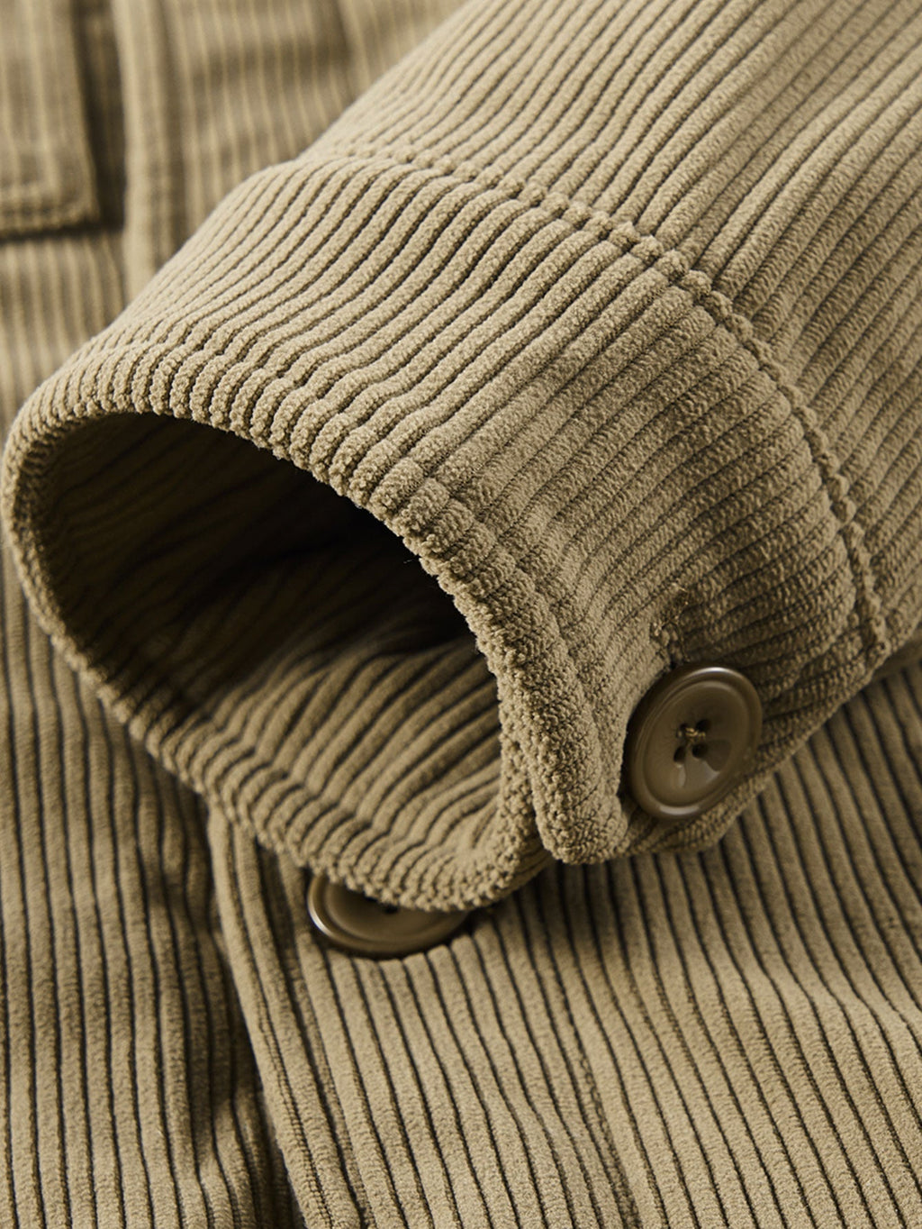Teddy Fleece Lined Button Up Corduroy Jacket