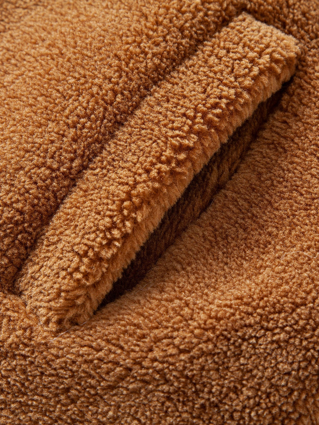 Relax Fit Warm Teddy Fleece Long Coat