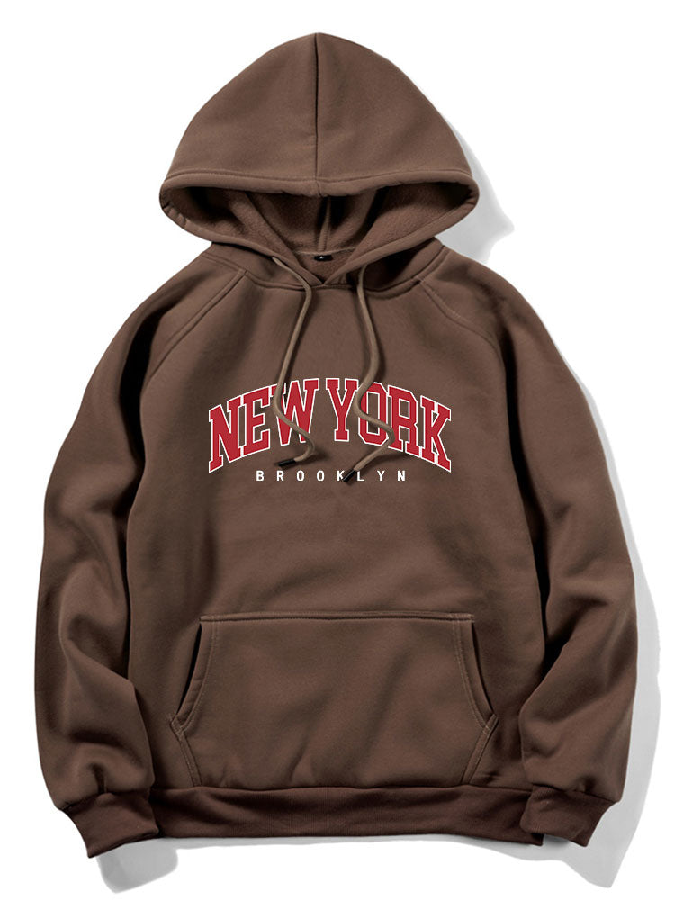 New York Brooklyn Print Hoodie