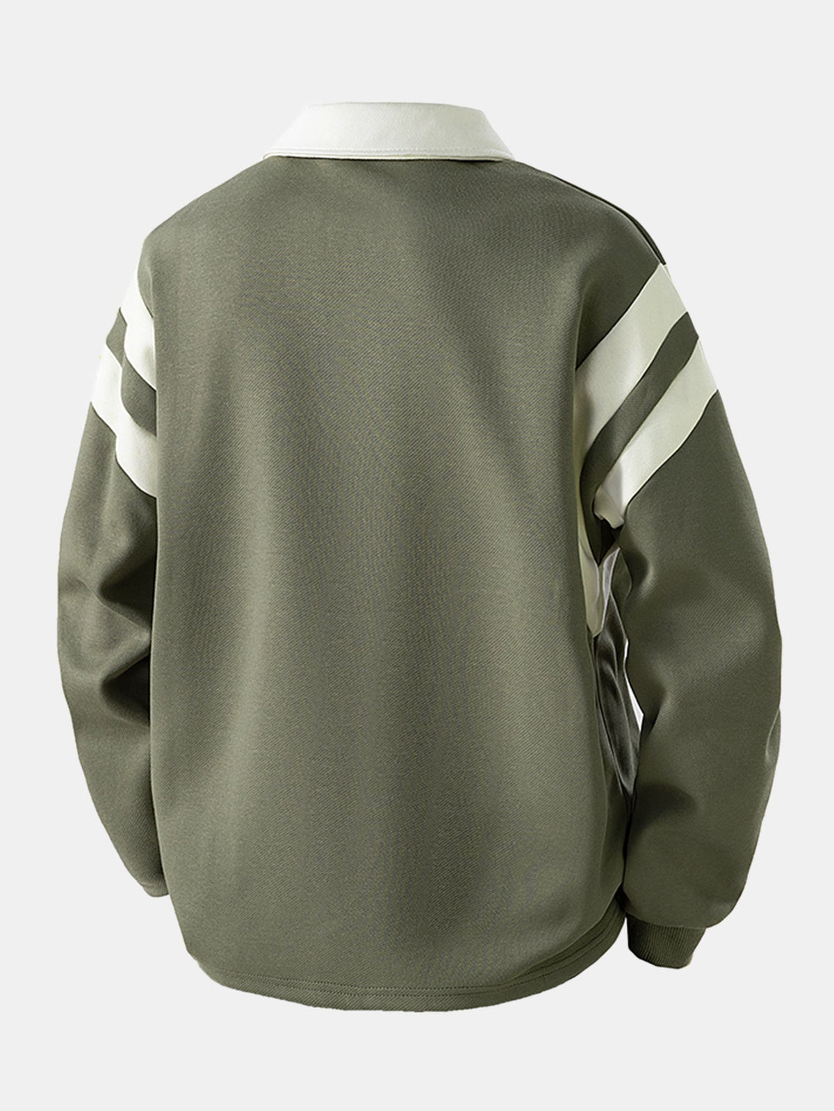 Color Block Zipper Polo Sweatshirt