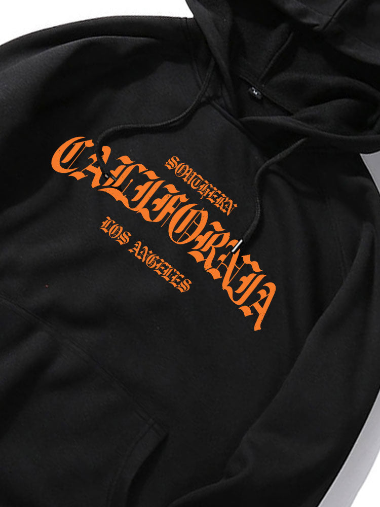 Sweat à capuche avec inscription Californie