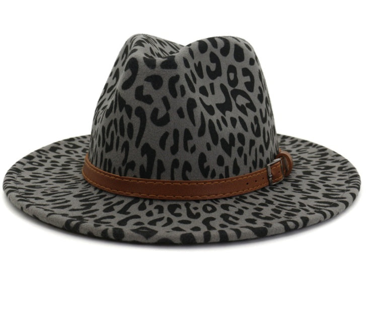Cleveland Animal Print Felt Wool Fedora Hat with Band