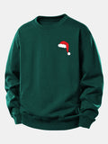 Christmas Hat Print Relax Fit Sweatshirt