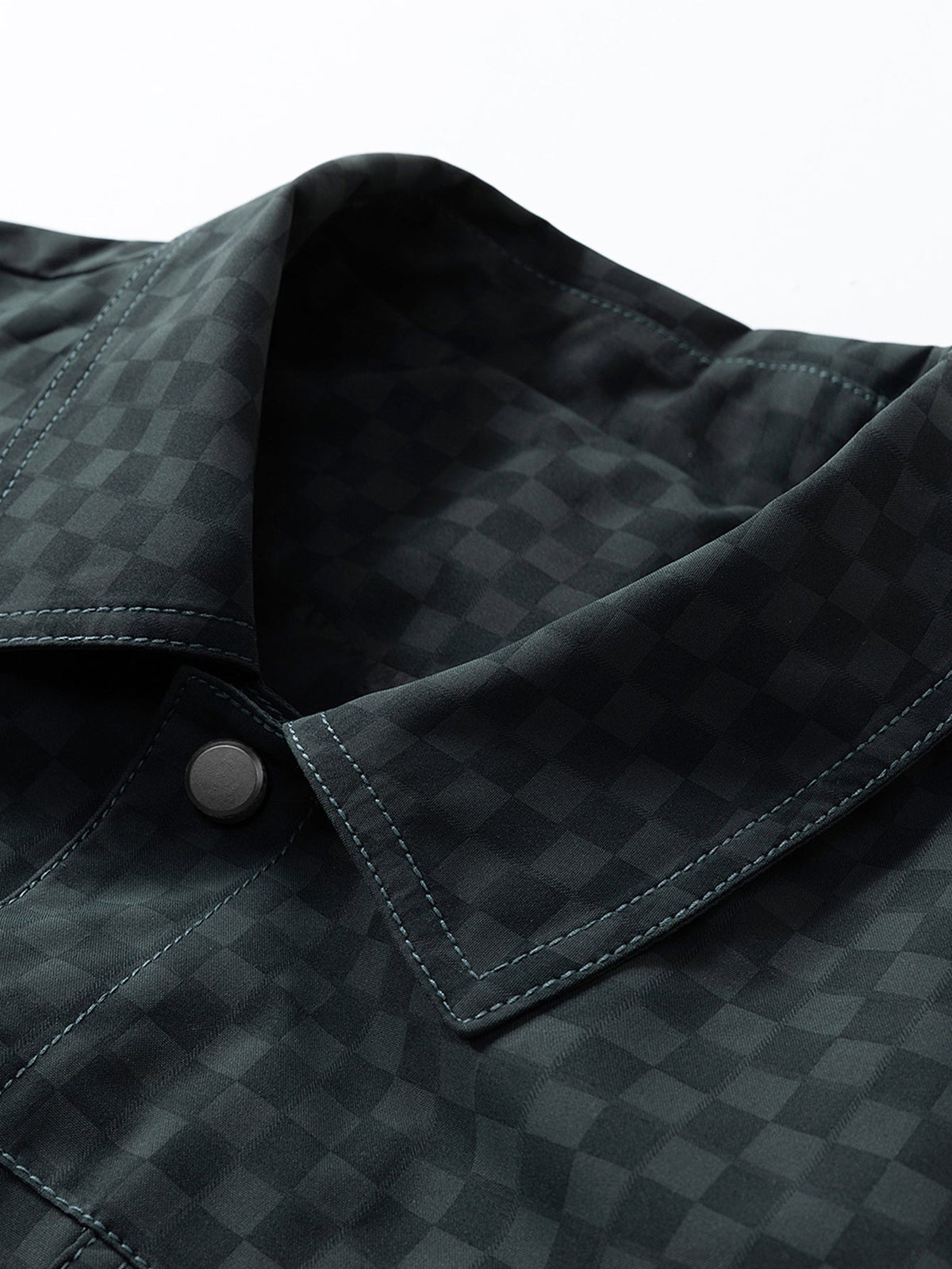 Button Up Checkerboard Jacket