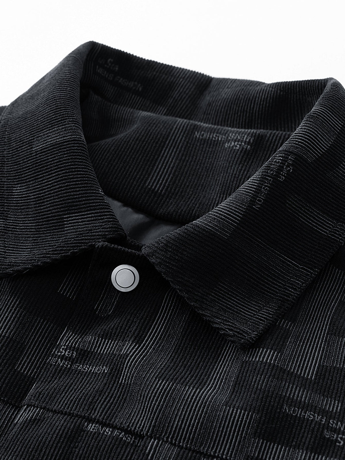 Letter Print Corduroy Jacket