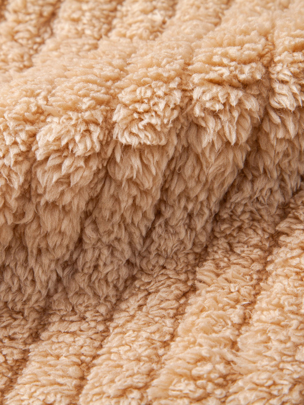Sweat à capuche en polaire teddy avec poche kangourou et rayures