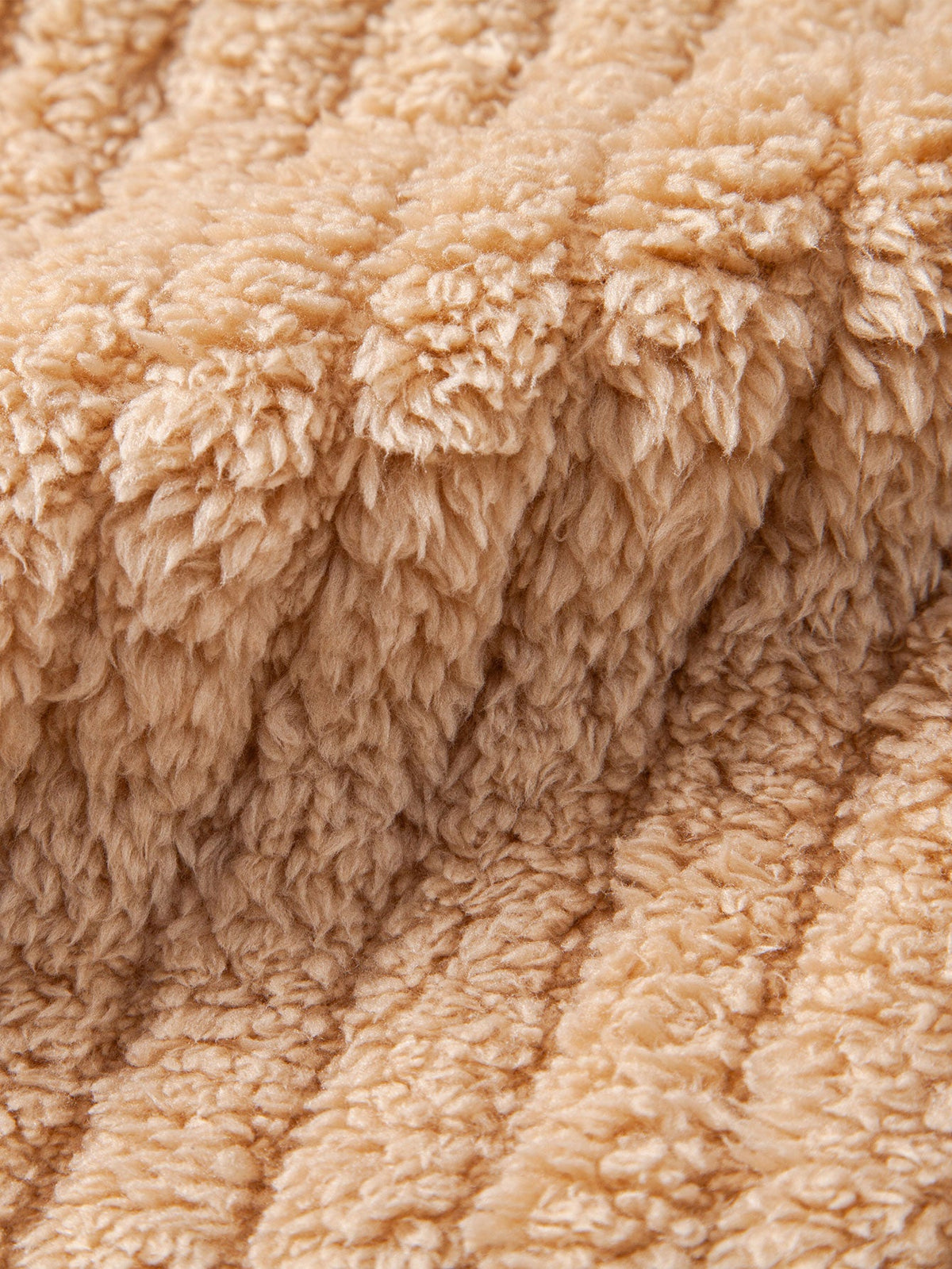Sweat à capuche en polaire teddy avec poche kangourou et rayures