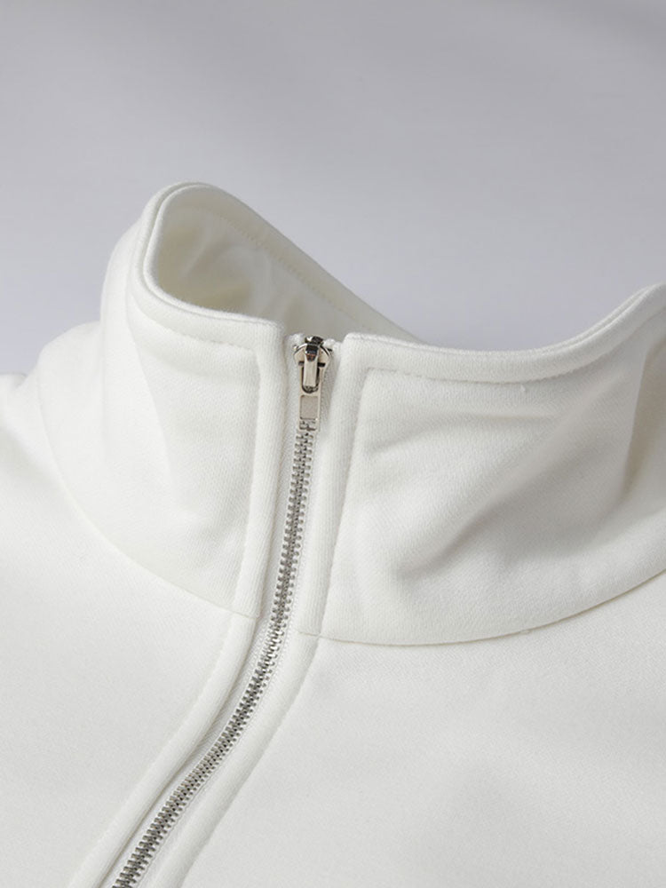 Half Zip Teddy Faux Fur Lined Sweatshirt