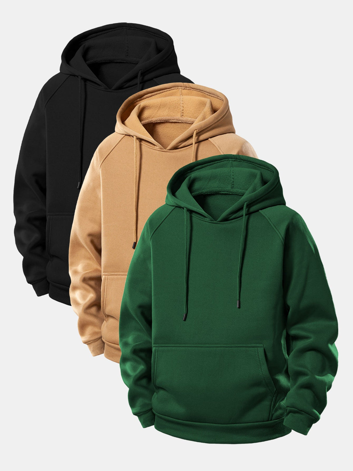 3 Pieces  Basic Hoodies