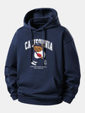 California Bear Print Relax Fit Hoodie