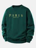 Paris Slogan Print Relax Fit Sweatshirt