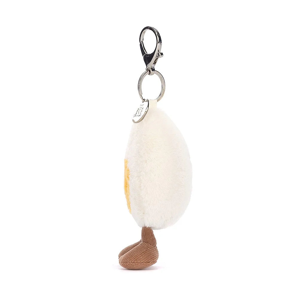 Colgante para bolso Jellycat Amuseable Huevo Pasado por Agua Feliz 18 cm
