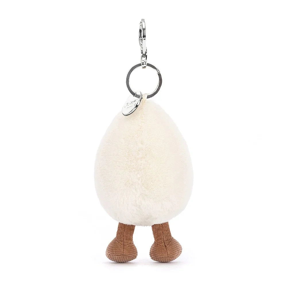 Colgante para bolso Jellycat Amuseable Huevo Pasado por Agua Feliz 18 cm