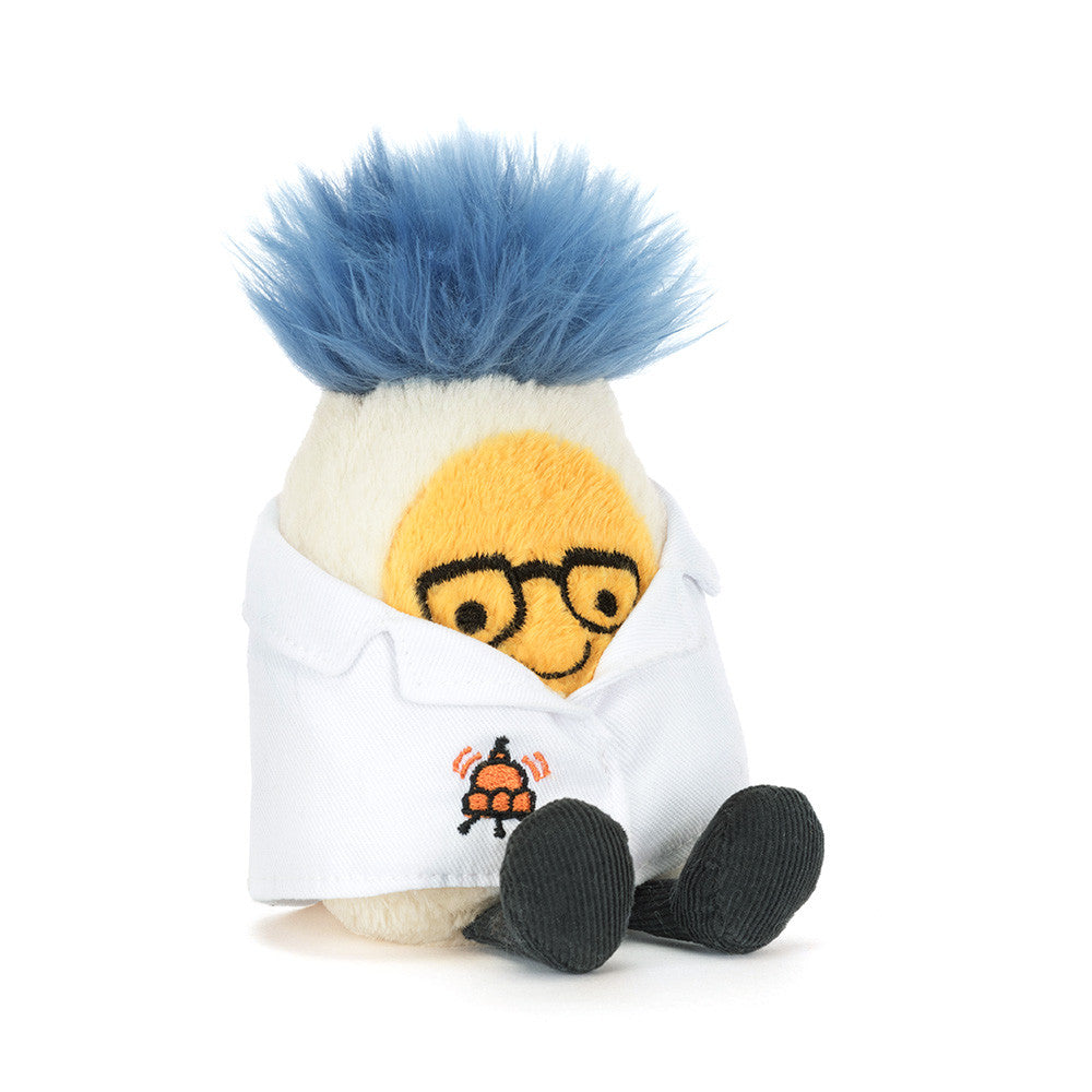 Jellycat Amuseables Œuf dur en tenue de scientifique