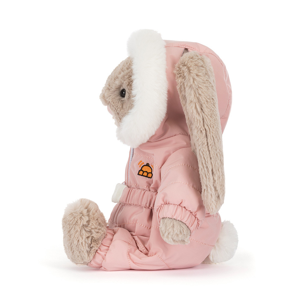 Lapin Bashful Jellycat « Combinaison de neige » 31 cm