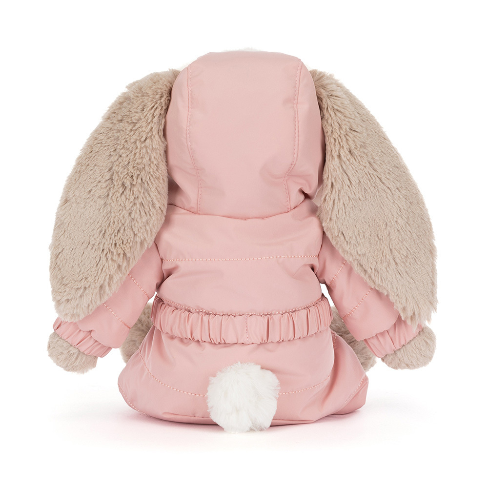 Lapin Bashful Jellycat « Combinaison de neige » 31 cm