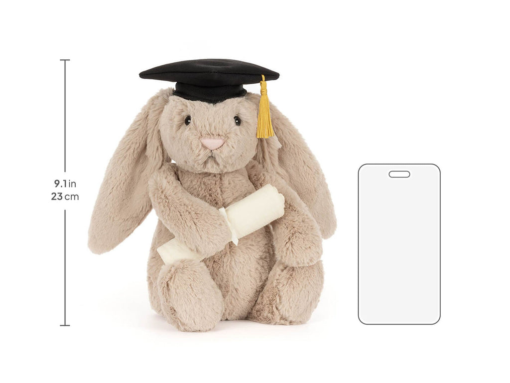 Conjunto de graduación para conejito Bashful, talla única, JELLYCAT