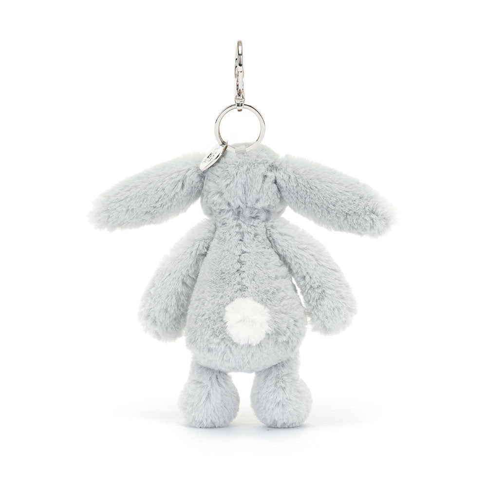 Bijou de sac Jellycat Lapin Bashful argenté 18 cm
