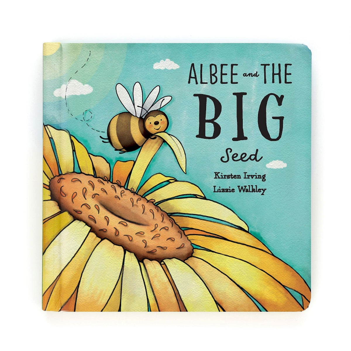 Livre Jellycat Albee & The Big Seed (Abeille Bashful) 18 cm