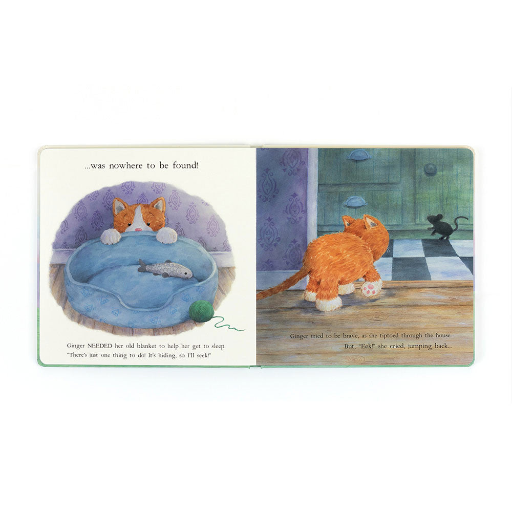 Livre Jellycat Ginger, le chaton courageux 23 cm