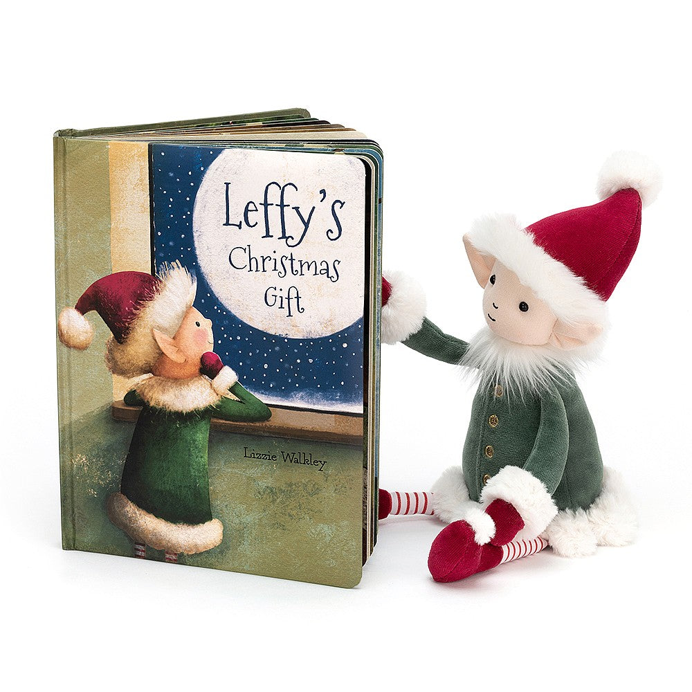 Libro de Jellycat El regalo de Navidad de Leffy 29 cm
