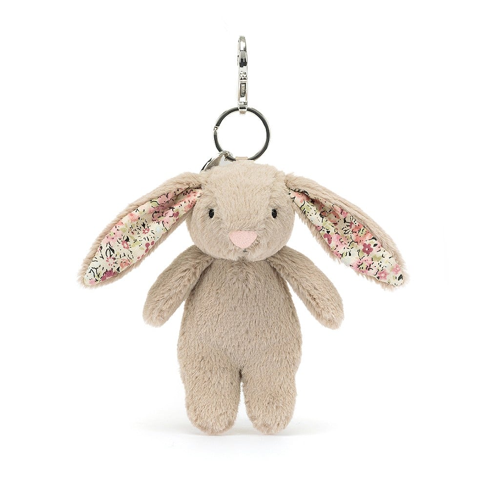 Jellycat Bag Charm Bashful Bunny Blossom Beige 17cm