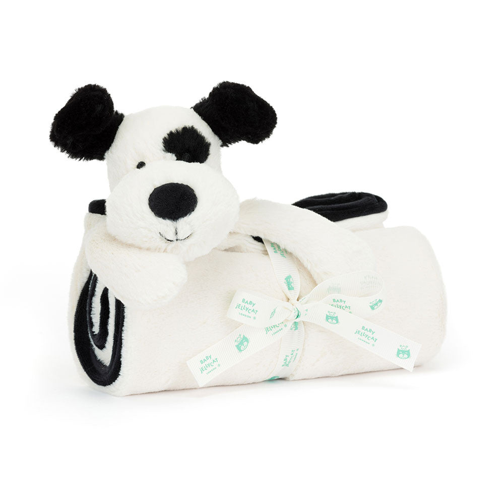 Doudou Jellycat Bashful Chiot Noir & Crème 56 cm