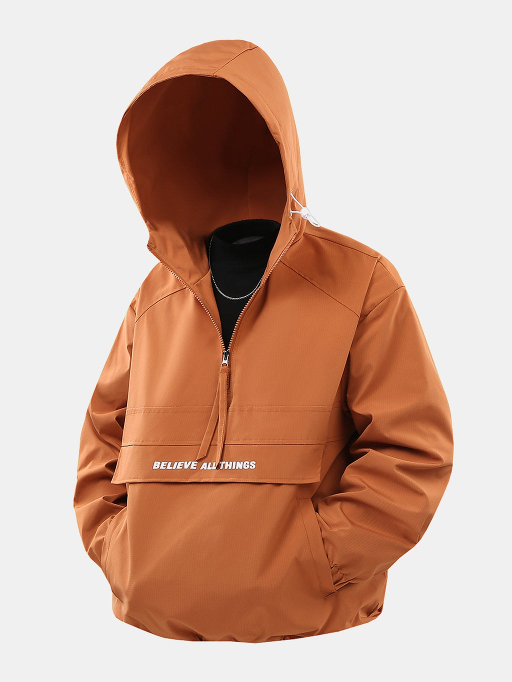 Quarter-Zip  Hooded Windbreaker