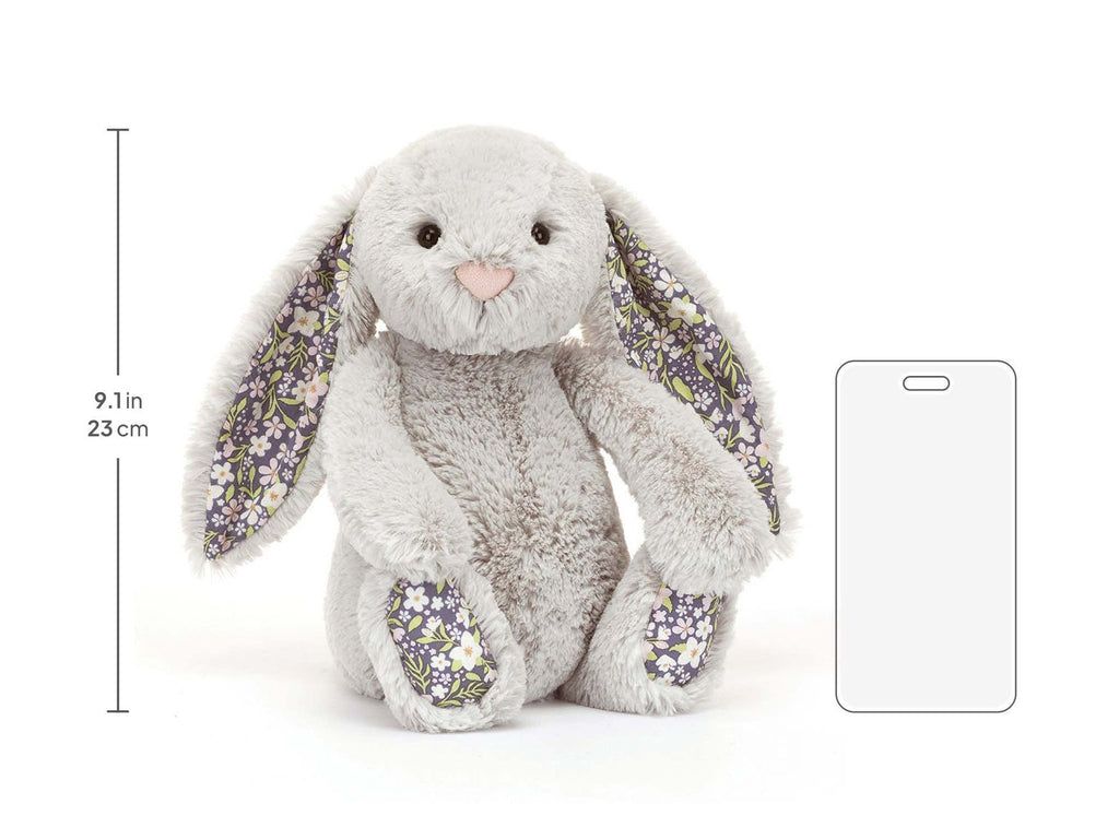 Doudou Lapin Blossom Argent 'Bloom' Original Jellycat (Moyen) 31 cm