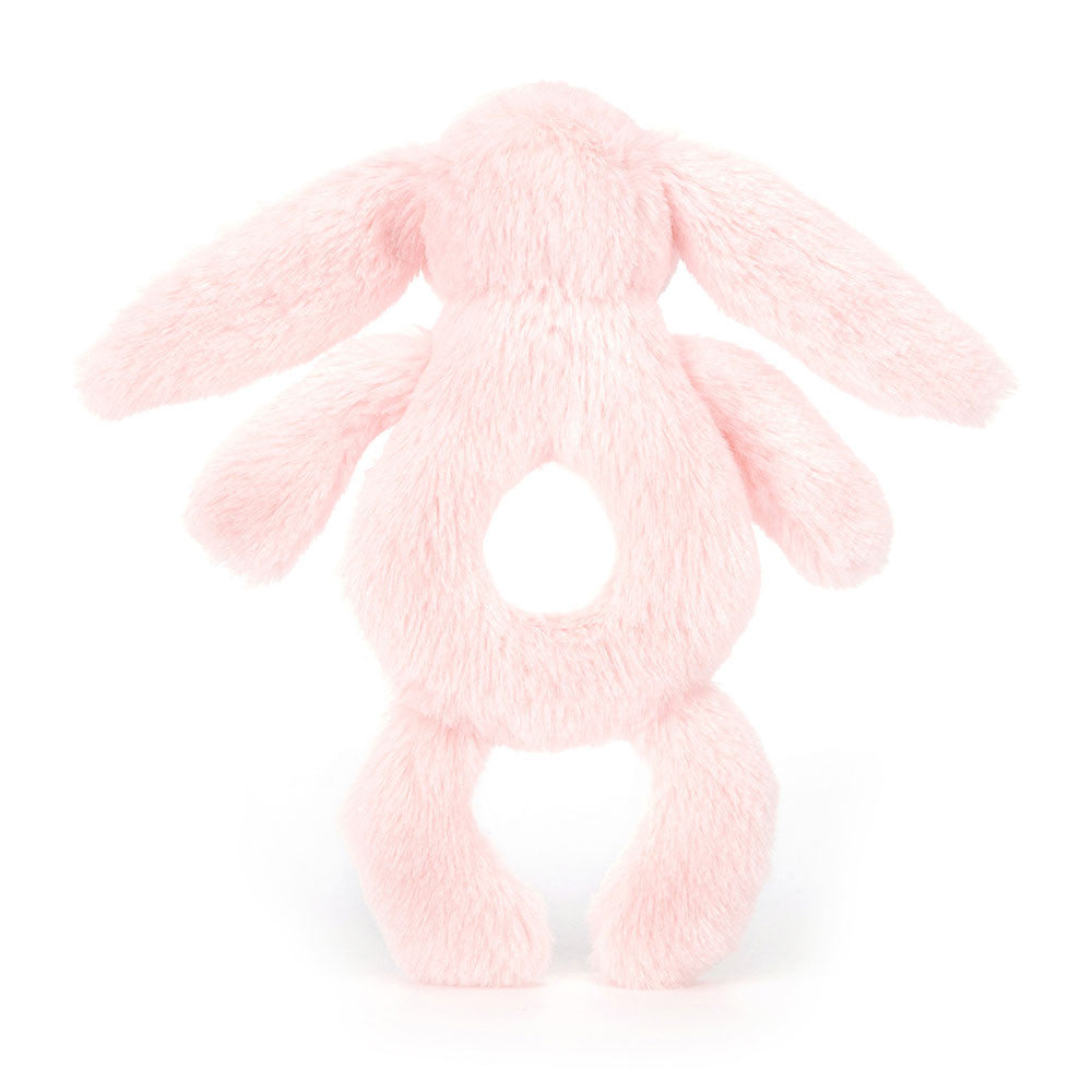Hochet anneau Jellycat Lapin Bashful Rose 18 cm