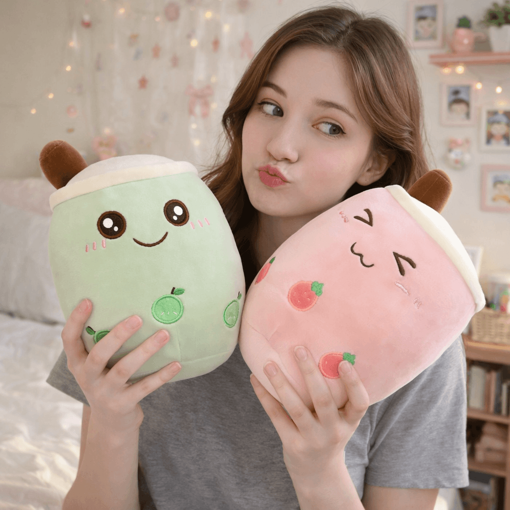 The Bubble Tea Family Fruit Plushies Collection