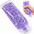 Coconut Oil Squeeze Squishy Tube - Purple Glitter Stars
