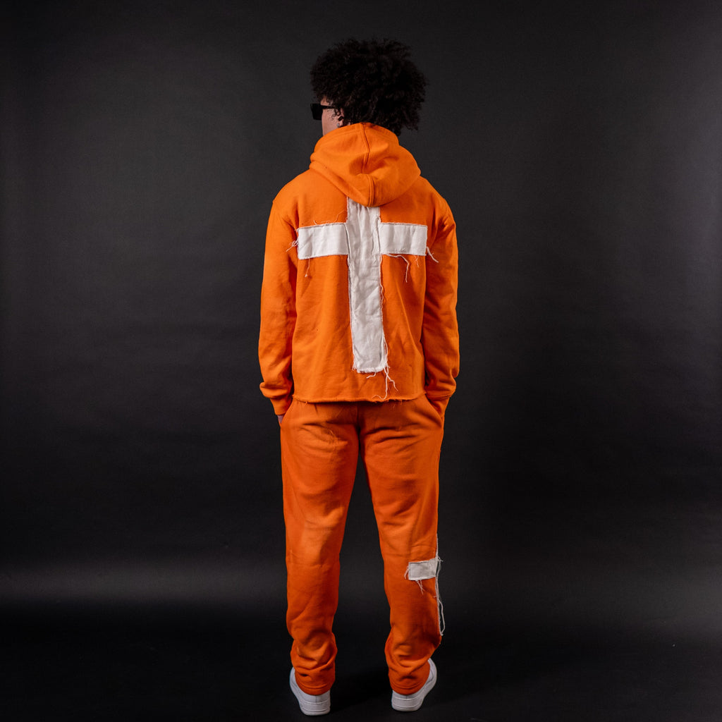 Orange "Just Here To Give God Glory" Hoodie