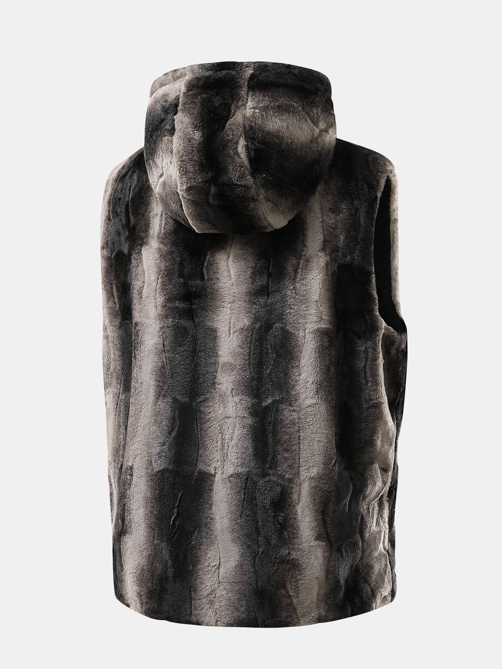 Faux Fur Zip-Up Hooded Vest